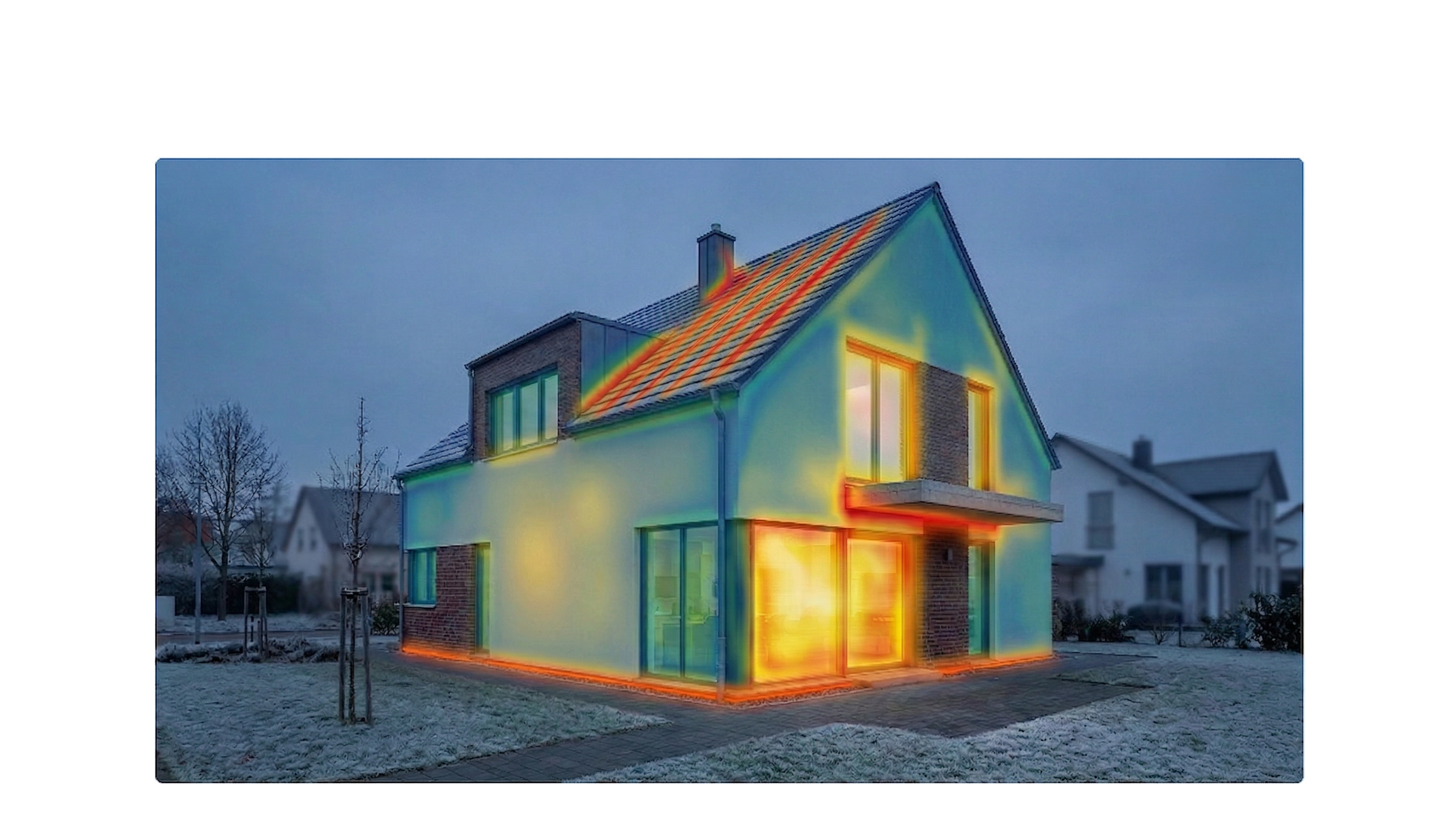 Haus mit Wärmeverlust-Punkten